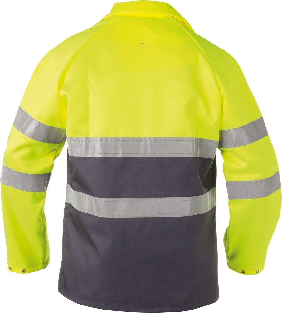 BasicLineWarnschutzarbeitsjackeLinsNeongelbZementgrau-XS