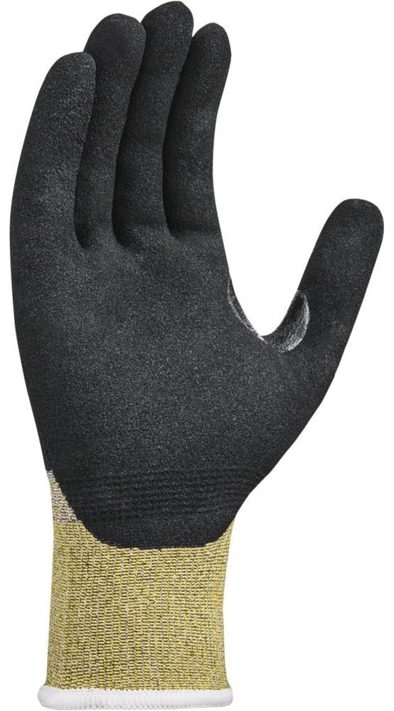 teXXorSchnittschutz-StrickhandschuheCutD12Stck2620Grau-MeliertGelbSchwarz-6