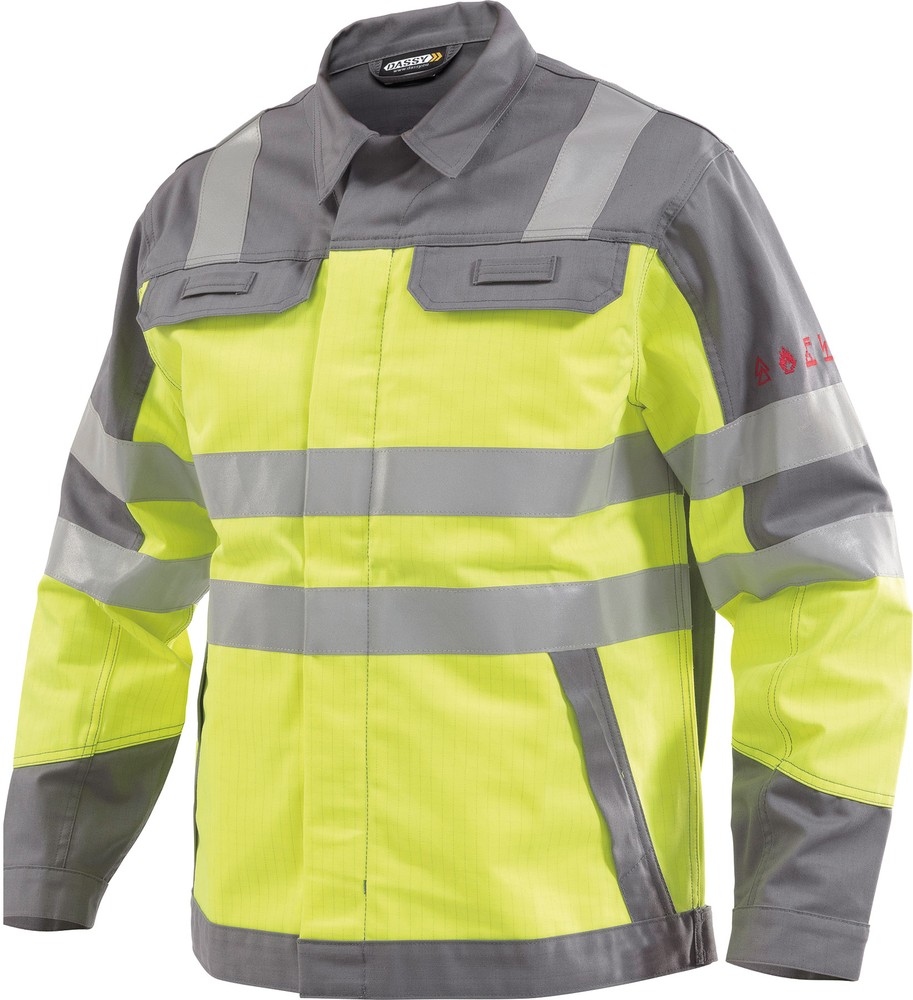 DassyMultinormWarnschutzArbeitsjackeFranklinCOPES77NeongelbGrafitgrau