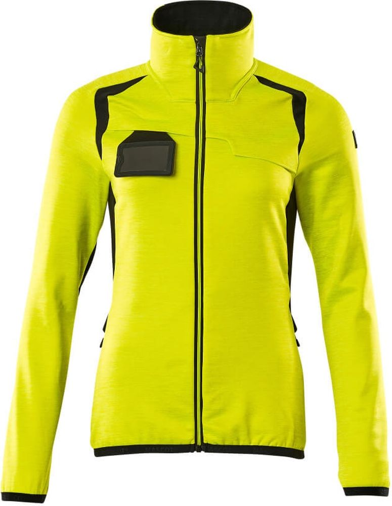 MascotDamenFleecepullovermitReiverschlussAccelerateSafe19453-316Hi-visGelbSchwarz-XXL