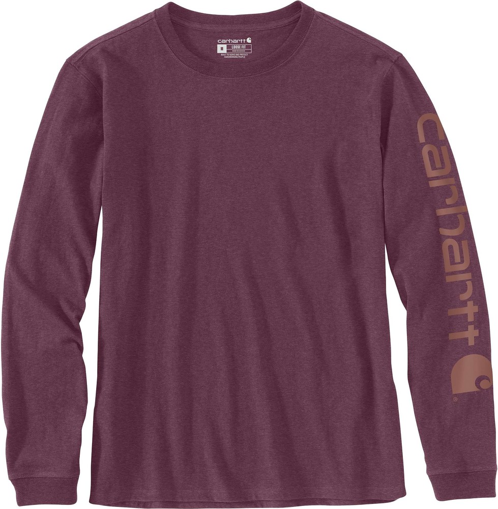 CarharttDamenLongsleeveWorkwearLogoLST-ShirtBlackberryHeather CarharttDamenLongsleeveWorkwearLogoLST-ShirtBlackberryHeather