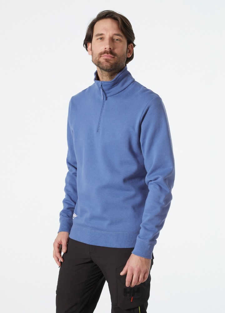 HellyHansenClassicHalfZipSweatshirtStoneBlue-XS