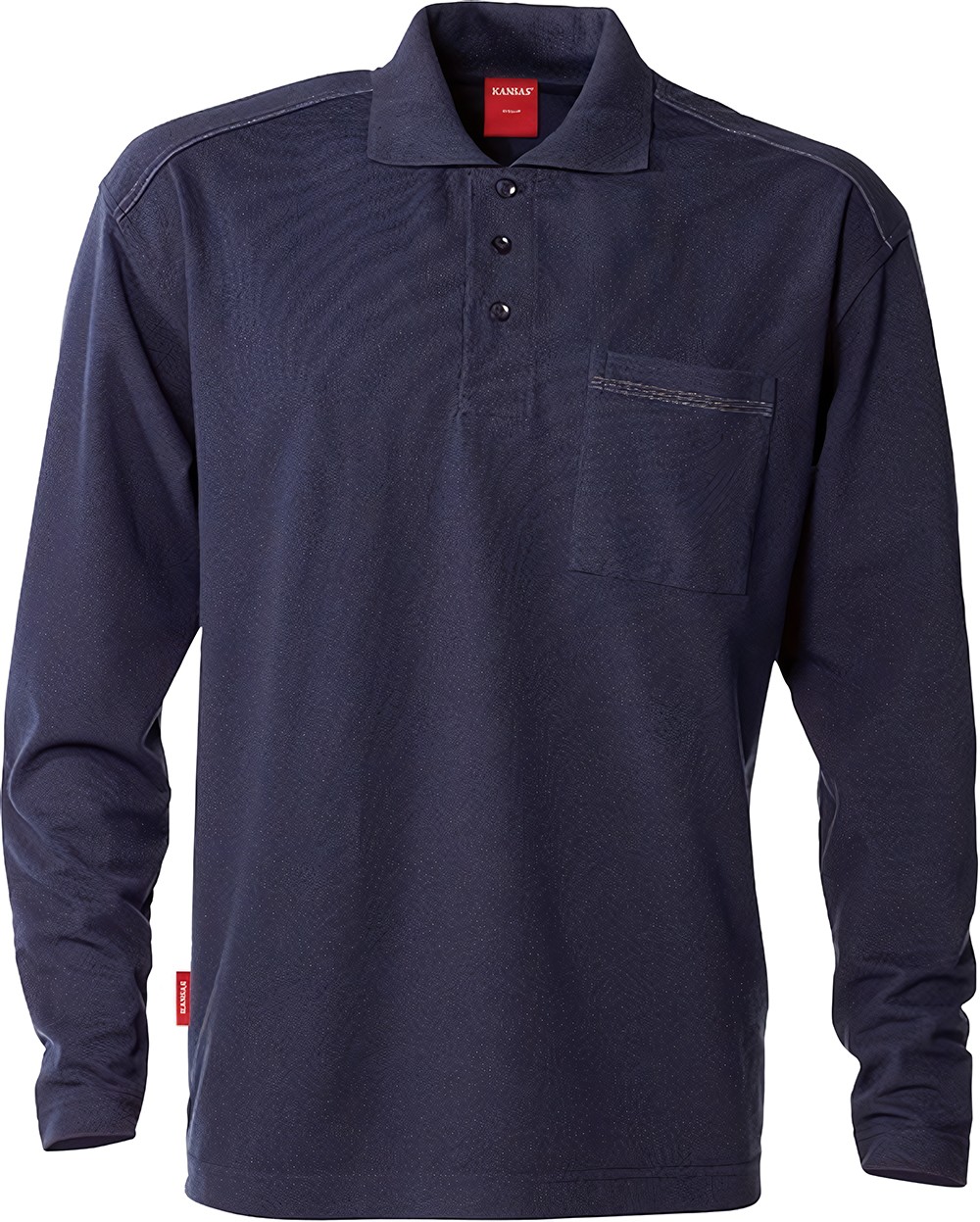 KansasLongsleevePoloshirtLangarm7393PMMarineblau-XS