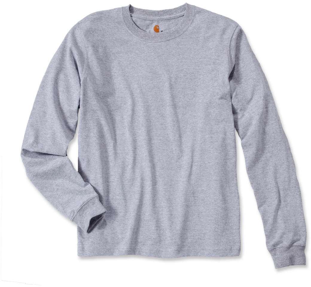 CarharttT-ShirtLogoLongSleeveT-ShirtHeatherGrey CarharttT-ShirtLogoLongSleeveT-ShirtHeatherGrey