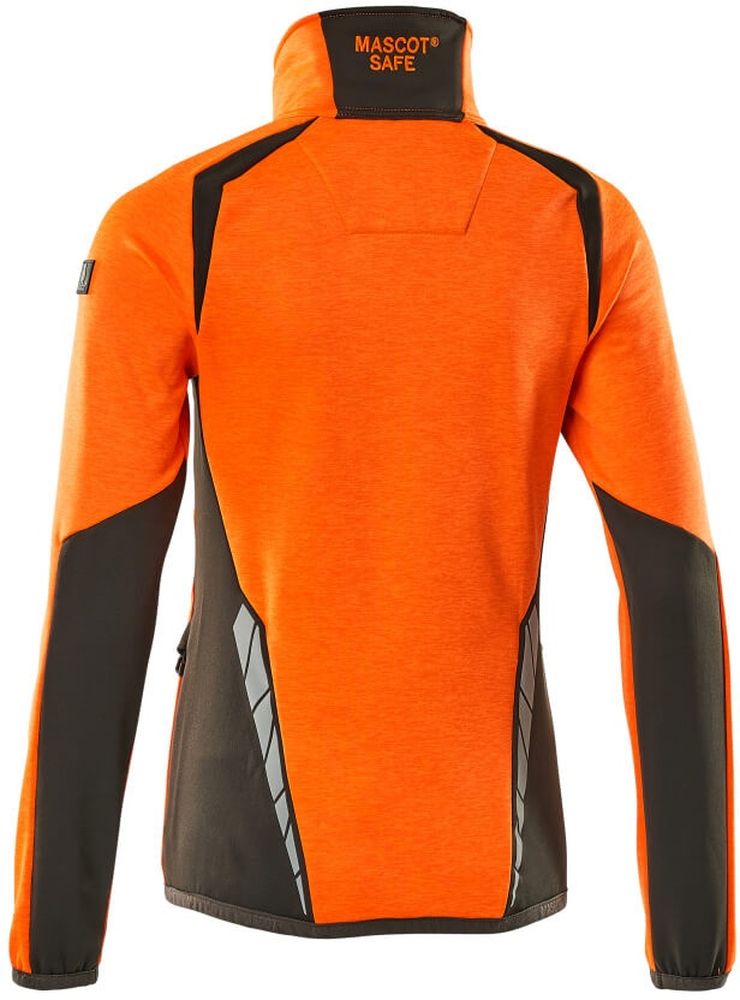 MascotDamenFleecepullovermitReiverschlussAccelerateSafe19453-316Hi-visOrangeDunkelanthrazit-XXL