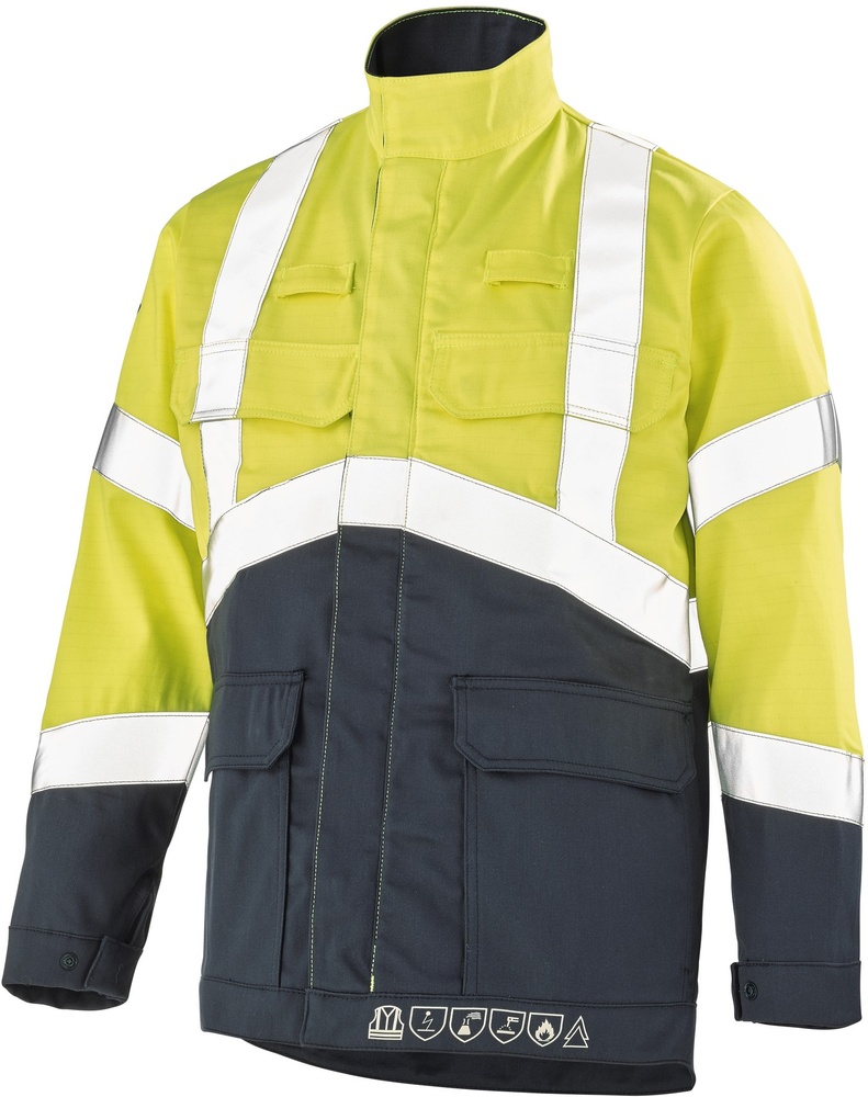 CepovettJackeSilverTech35092728490FluoYellowNavy-XS