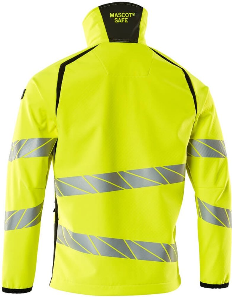 MascotSoftshellJackeAccelerateSafe19002-143Hi-visGelbSchwarz-XXL