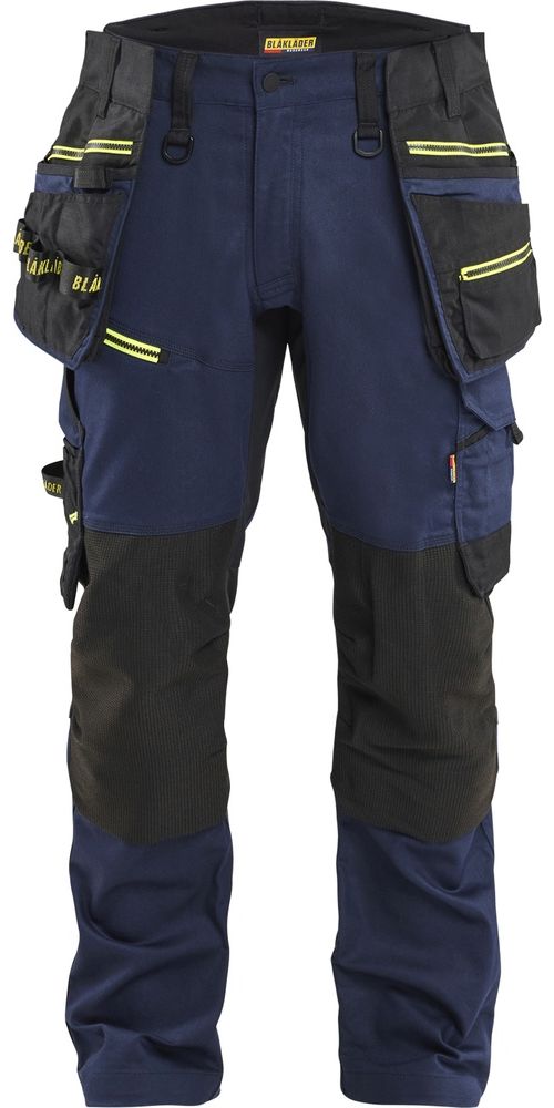 BlklderArbeitshoseSTRIKERHandwerkermitStretch19701149DunkelMarineblauHighVisGelb-C144
