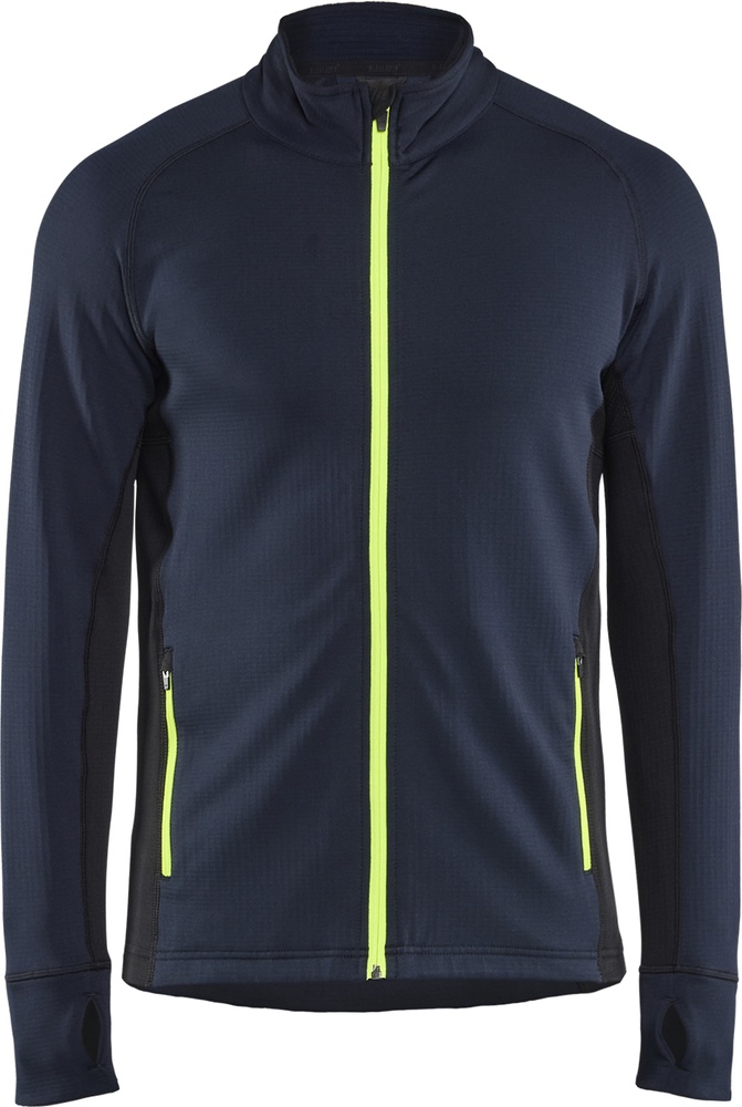 BlklderArbeitsjackeSTRIKERFleecejacke47352539DunkelMarineblauHighVisGelb-4XL