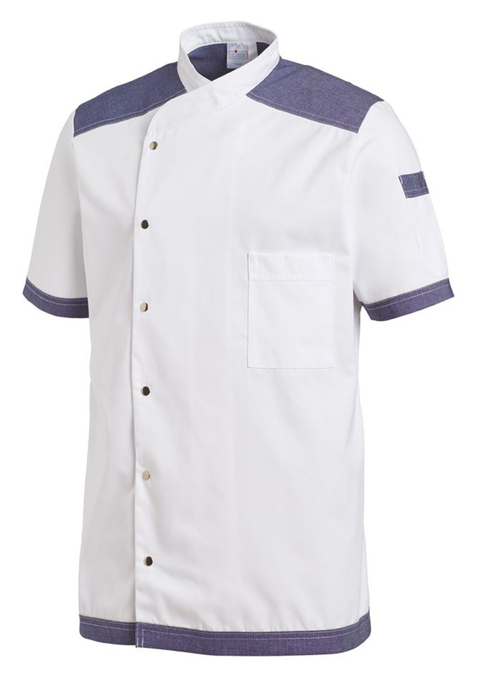 LeiberKochjackemit12rmel1225610131WeiDenimblue