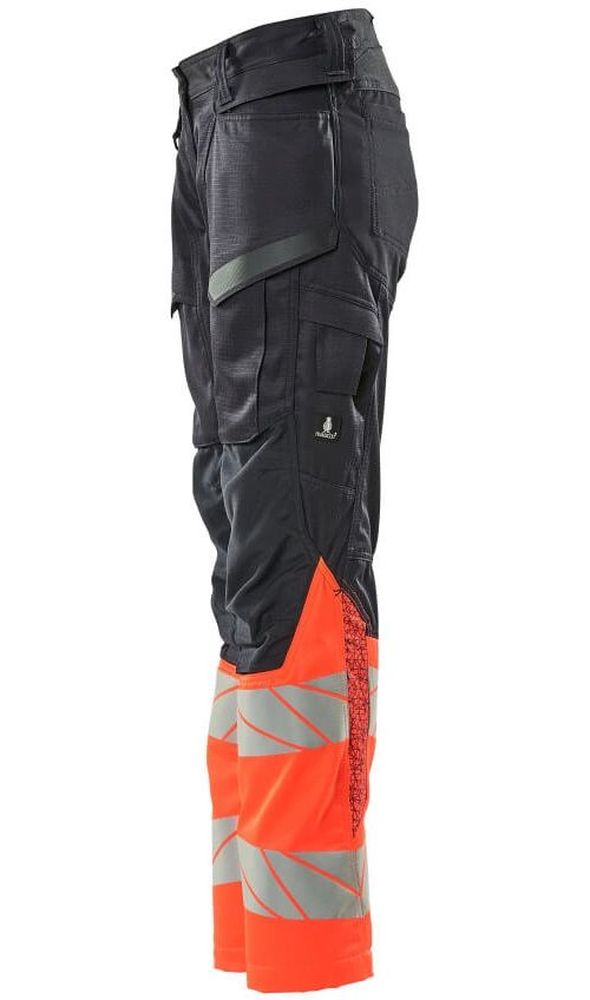 MascotDamenHosemitKnietaschenAccelerateSafe19678-236SchwarzblauHi-visRot-C3476