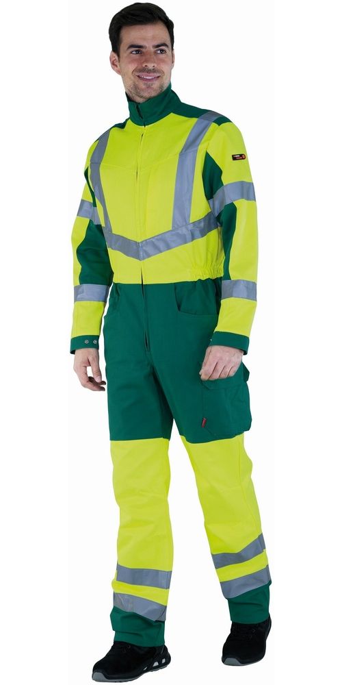 LafontOverallFovea5HVNCPHi-VisYellowAlpineGreen-XS