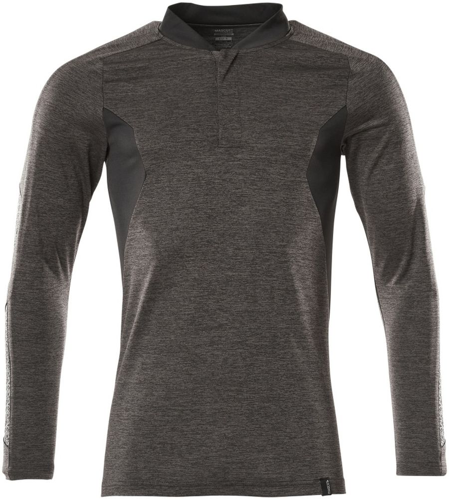 MascotPolo-ShirtLangarmAccelerate18081-810DunkelanthrazitmeliertSchwarz-XXL