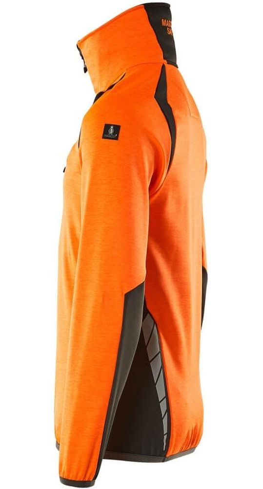 MascotFleecepullovermitkurzemReiverschlussAccelerateSafe19303-316Hi-visOrangeDunkelanthrazit-XXL