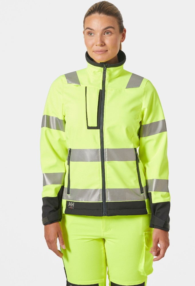 HellyHansenDamenArbeitsjackeLunaHiVisSoftsJacketYellowEbony-3XL