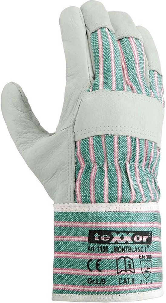 teXXorRindvollleder-HandschuheMontblancI12Stck1158LederNaturDrellGrnRot-Gestreift-8