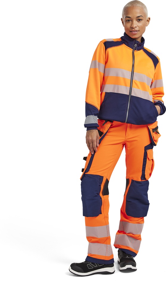 BlklderDamenArbeitsjackeHighVisSweatjacke35082528OrangeMarineblau-L
