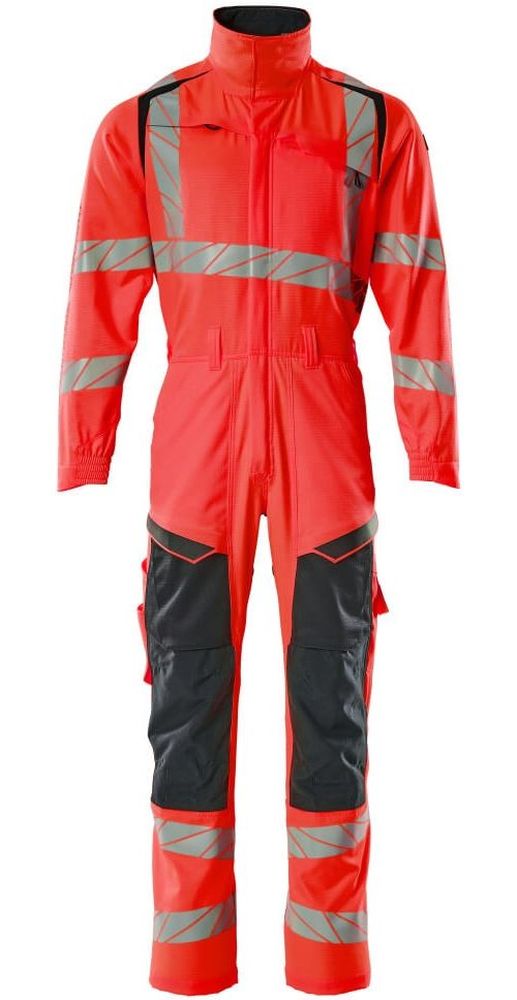 MascotOverallmitKnietaschenAccelerateSafe19519-236Hi-visRotSchwarzblau-XXL