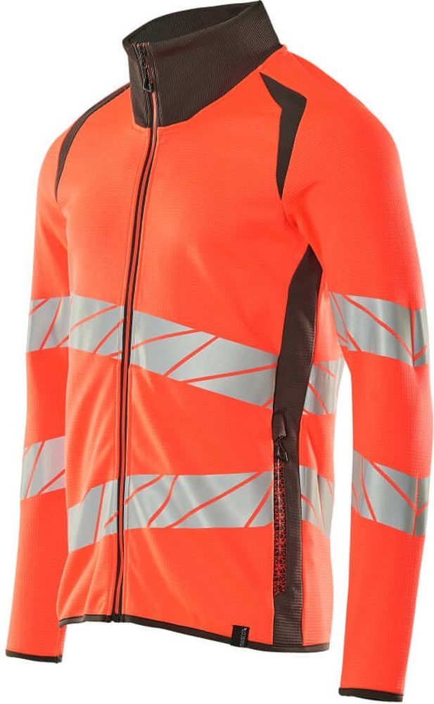 MascotSweatshirtmitReiverschlussAccelerateSafe19184-781Hi-visRotDunkelanthrazit-XXL