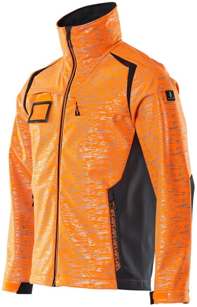 MascotSoftshellJackeAccelerateSafe19202-291Hi-visOrangeSchwarzblau-XXL