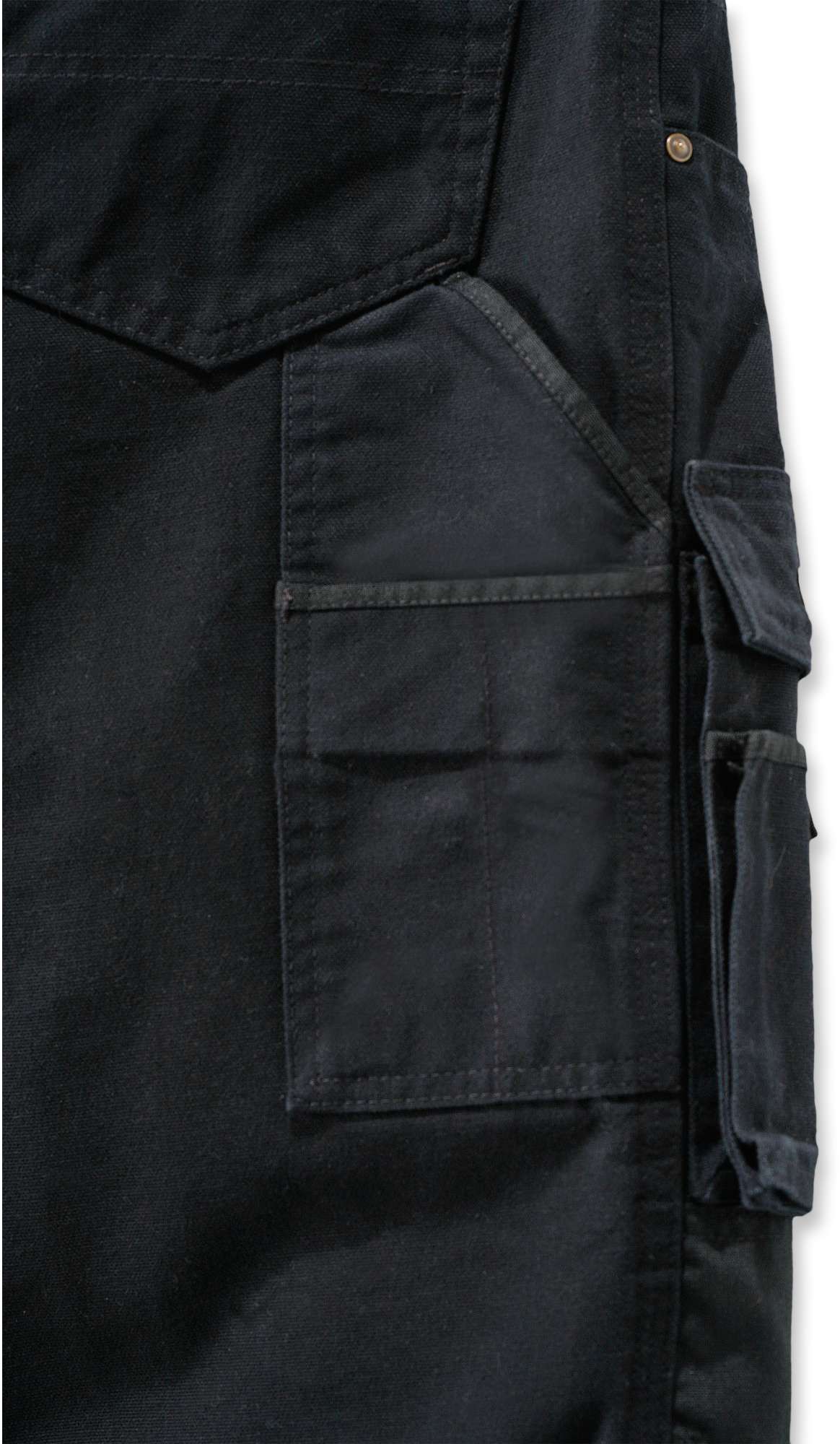 CarharttHerrenHoseWashedDuckMultipocketPantBlack