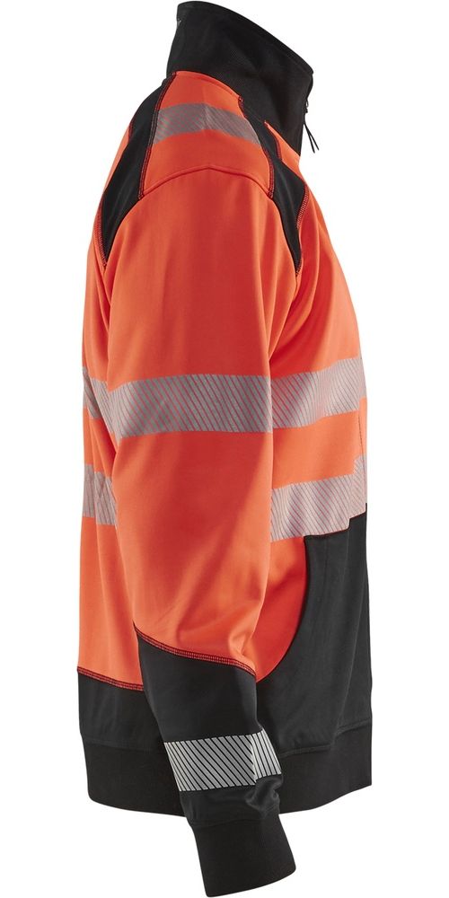 BlklderHighVisSweatshirtHalf-Zip35562528RotSchwarz-4XL