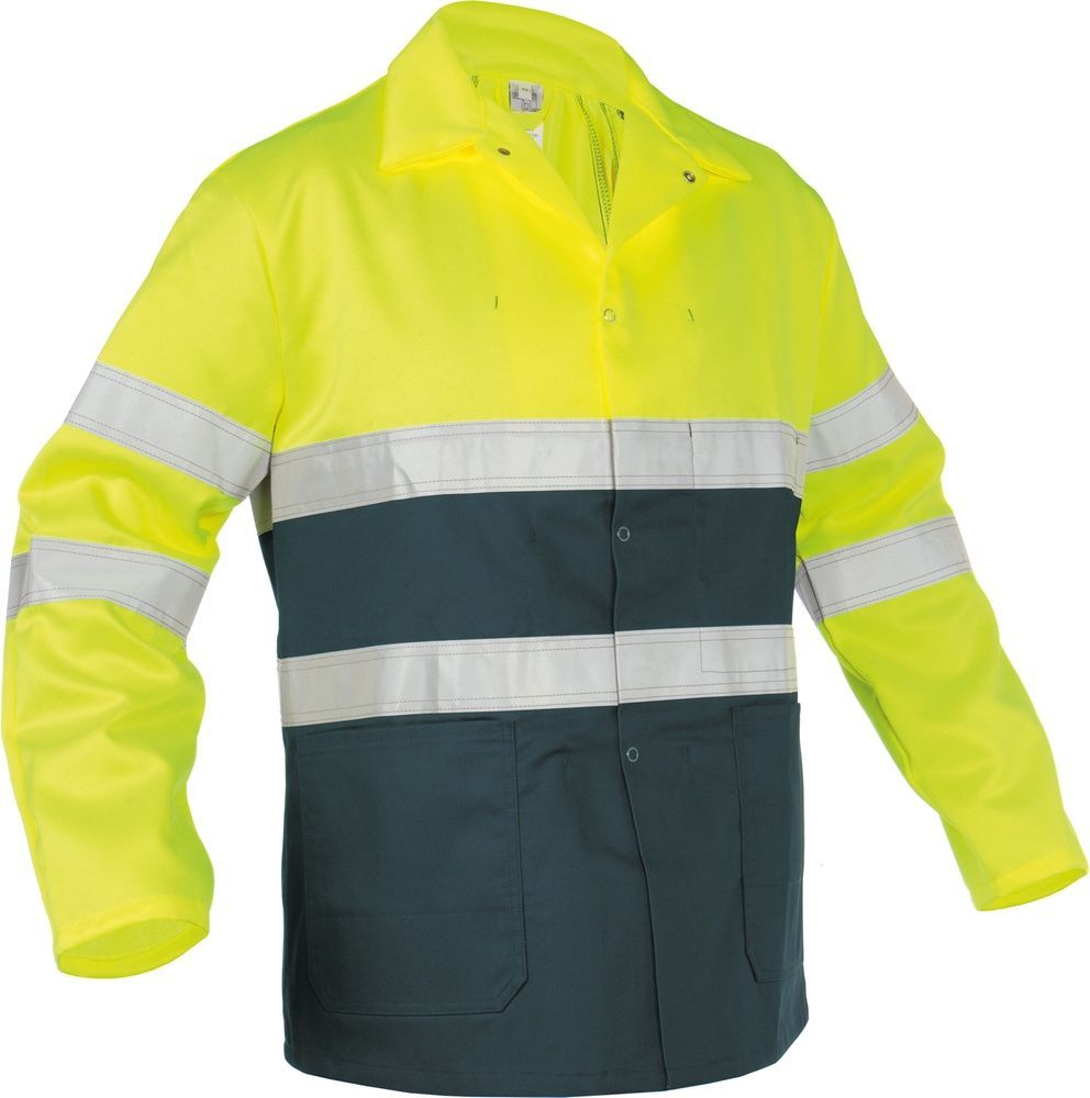 BasicLineWarnschutzarbeitsjackeLinsNeongelbGrn-XS