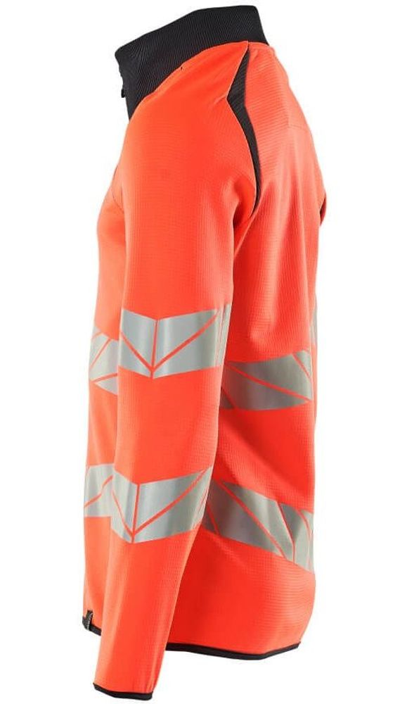 MascotSweatshirtmitReiverschlussAccelerateSafe19184-781Hi-visRotSchwarzblau-XXL