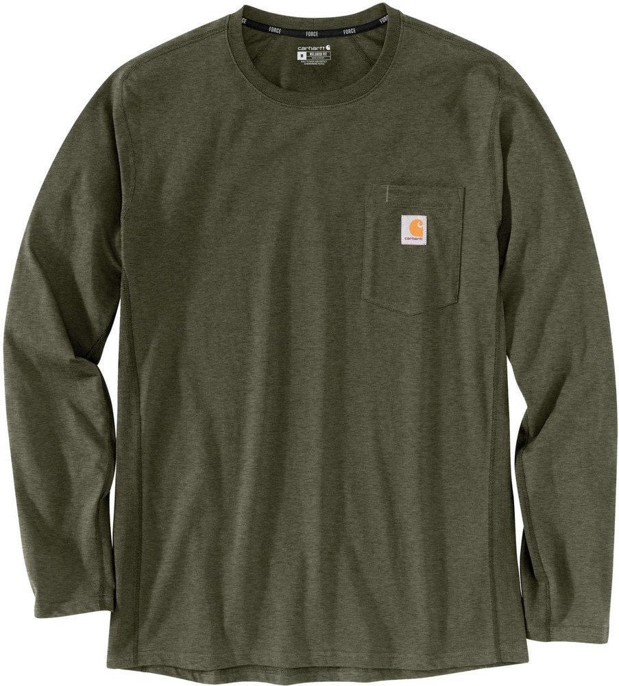 CarharttLongsleeveForceFlexPocketT-ShirtLSBasilHeather