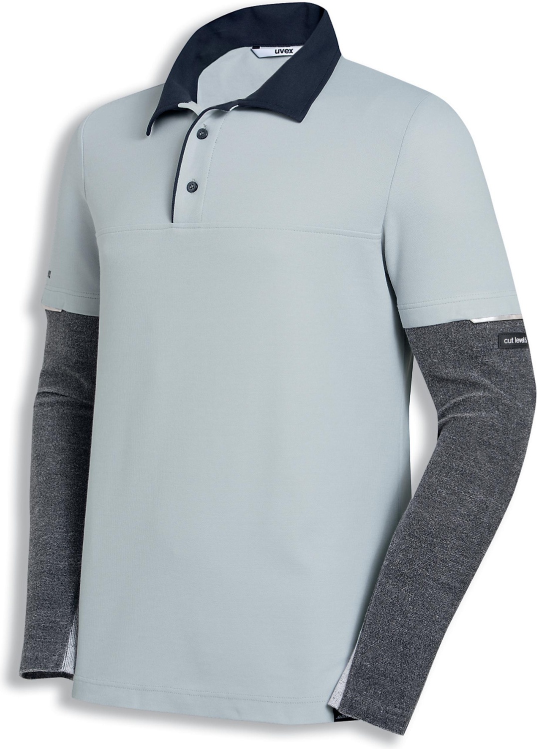 UvexPoloshirtCutGrauAnthrazit89881