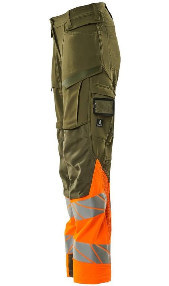 MascotDamenHosemitKnietaschenAccelerateSafe19178-511MoosgrnHi-visOrange-C3476