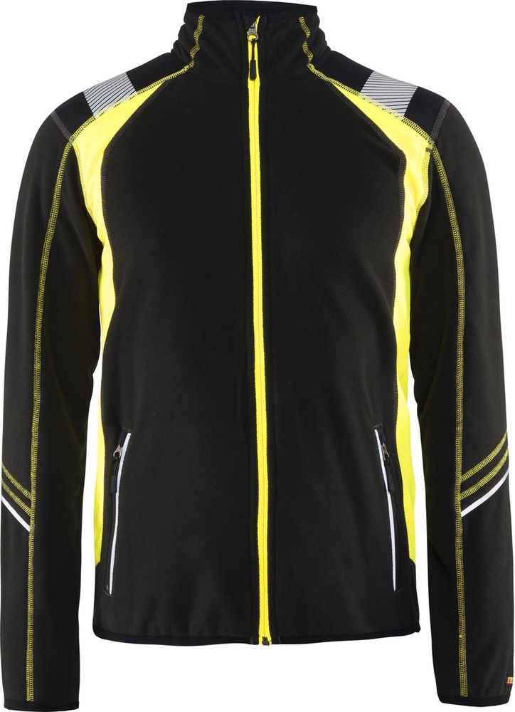 BlklderArbeitsjackeMicrofleeceJacke49931010SchwarzHighVisGelb-4XL