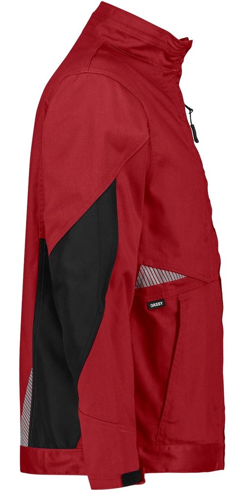 DassyArbeitsjackeAtomNextRotSchwarz-XS