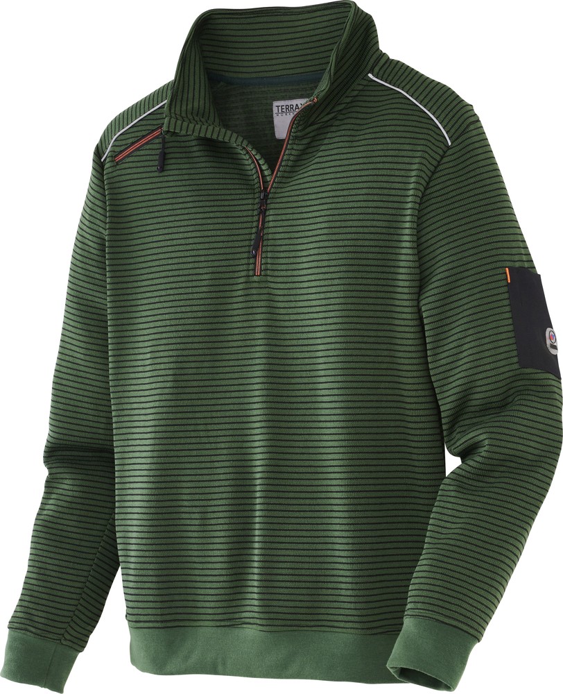 TerraxWorkwearHerrenStricktroyerDunkelgrnSchwarz-S