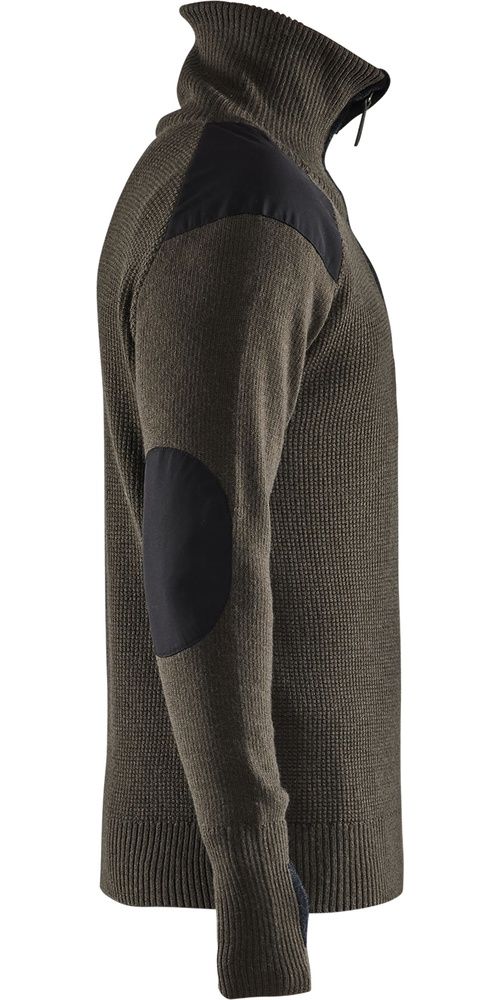 BlklderWollsweaterHalfZip46301071DunkelOlivgrnDunkelgrau-4XL
