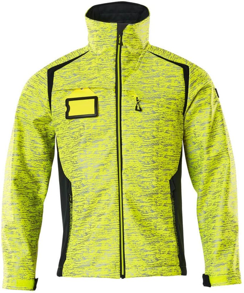 MascotSoftshellJackeAccelerateSafe19202-291Hi-visGelbSchwarzblau-XXL