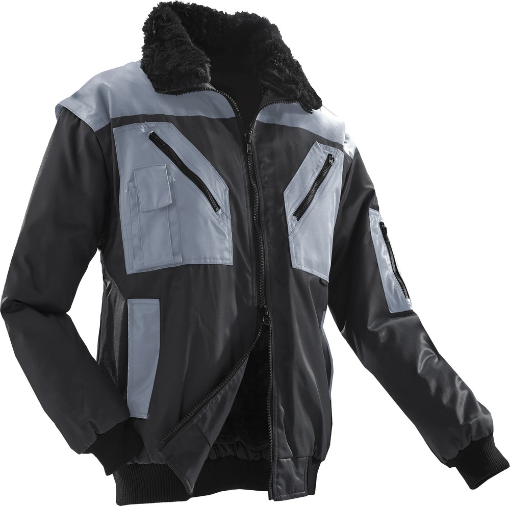 HTRPilotenjackeSchwarzHellgrau