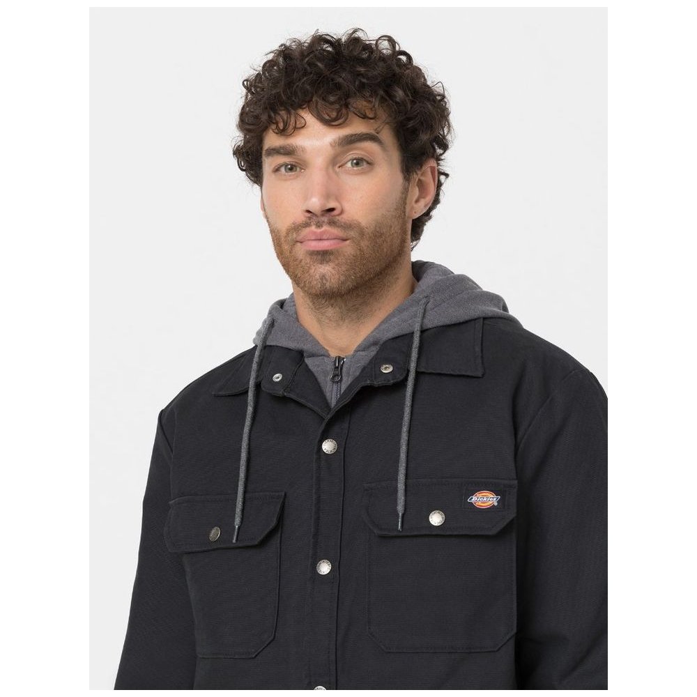DickiesJackeFleeceHoodedDuckShirtJackRelaxedDK0A4XTIBlack-L