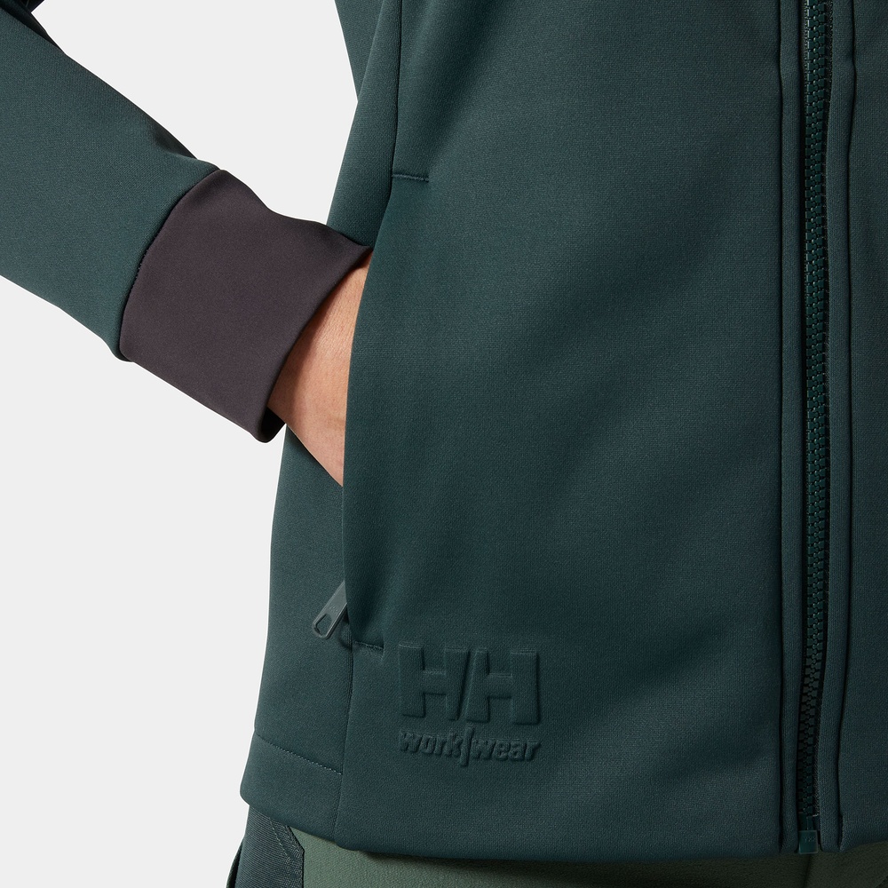 HellyHansenDamenFleecejackeWTechMidlayer72381DarkestSpruce-XS