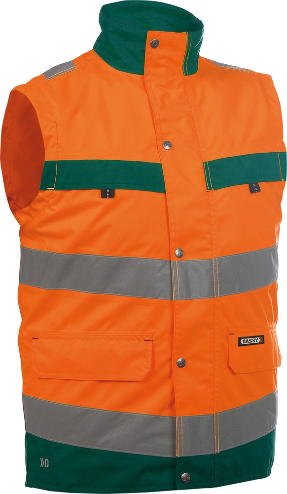 DassyWarnschutzWesteBilbaoPES70NeonorangeFlaschengrn