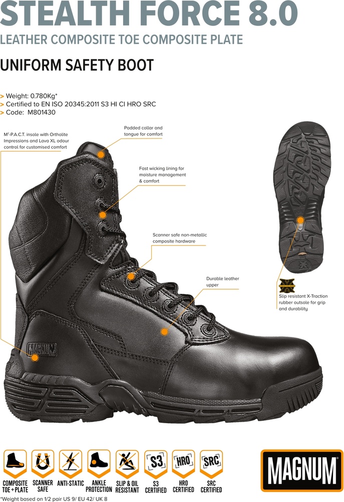 MagnumSicherheitsstiefelStealthForce80LeatherCtCpM801430S3Black-35