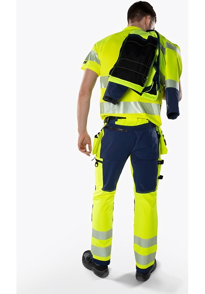 FristadsHighVisGreenHandwerkerStretchhoseKl22644GSTPWarnschutz-GelbSchwarz-C44