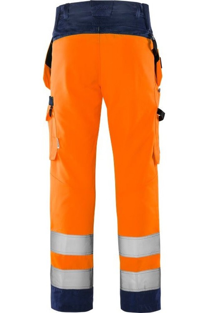 FristadsHighVisGreenHandwerkerhoseKl22641GPLUWarnschutz-OrangeMarine-C44