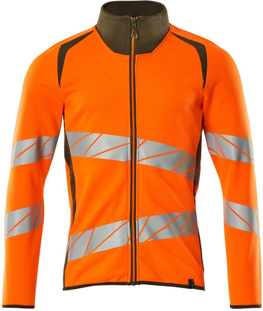 MascotSweatshirtmitReiverschlussAccelerateSafe19184-781Hi-visOrangeMoosgrn-XXL