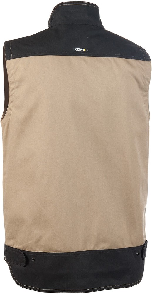 DassyZweifarbigeSommerwesteFaroPESCO61KhakiSchwarz-4XL