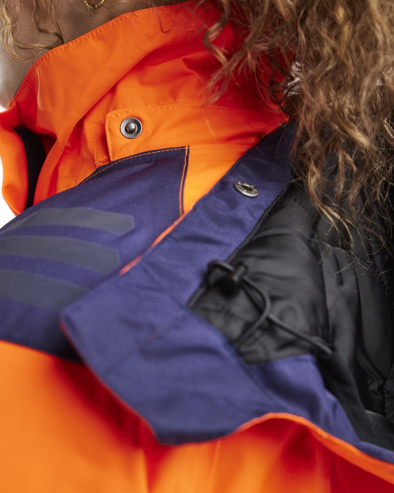 BlklderDamenArbeitsjackeHighVisWinterjacke44561987OrangeMarineblau-L