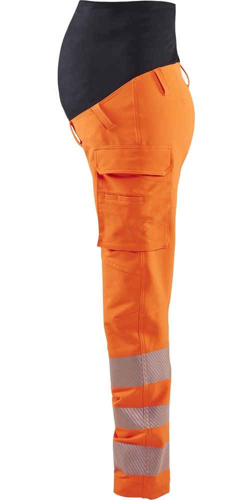 BlklderDamenArbeitshoseHighVisUmstandshose4-Wege-Stretch71001642OrangeSchwarz-L