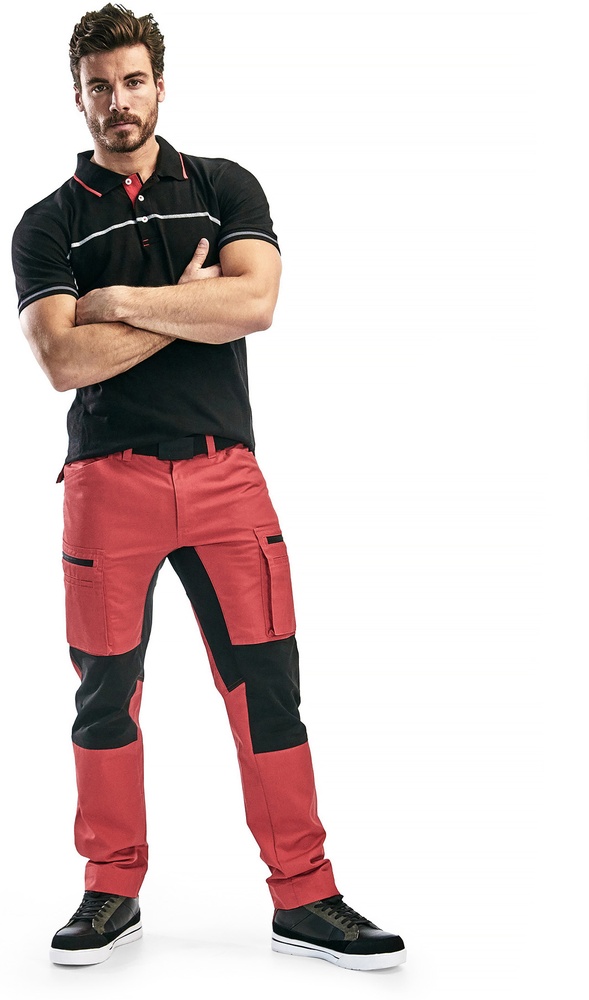 BlklderPoloshirt33891050SchwarzRot-4XL