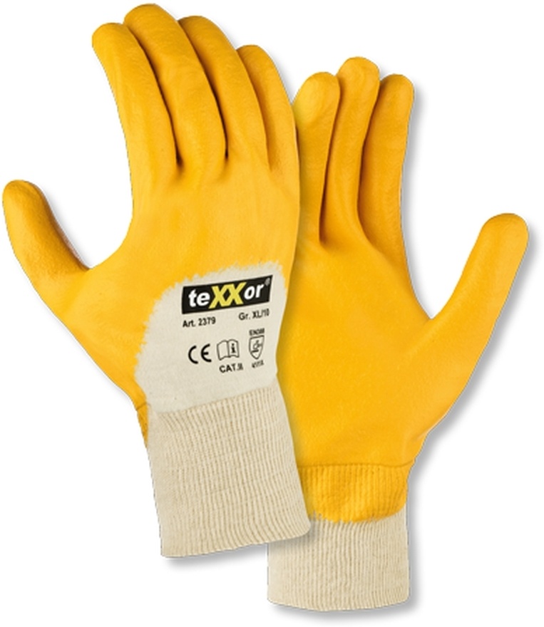 teXXorToplineNitril-HandschuheStrickbund12Stck2379Gelb-7