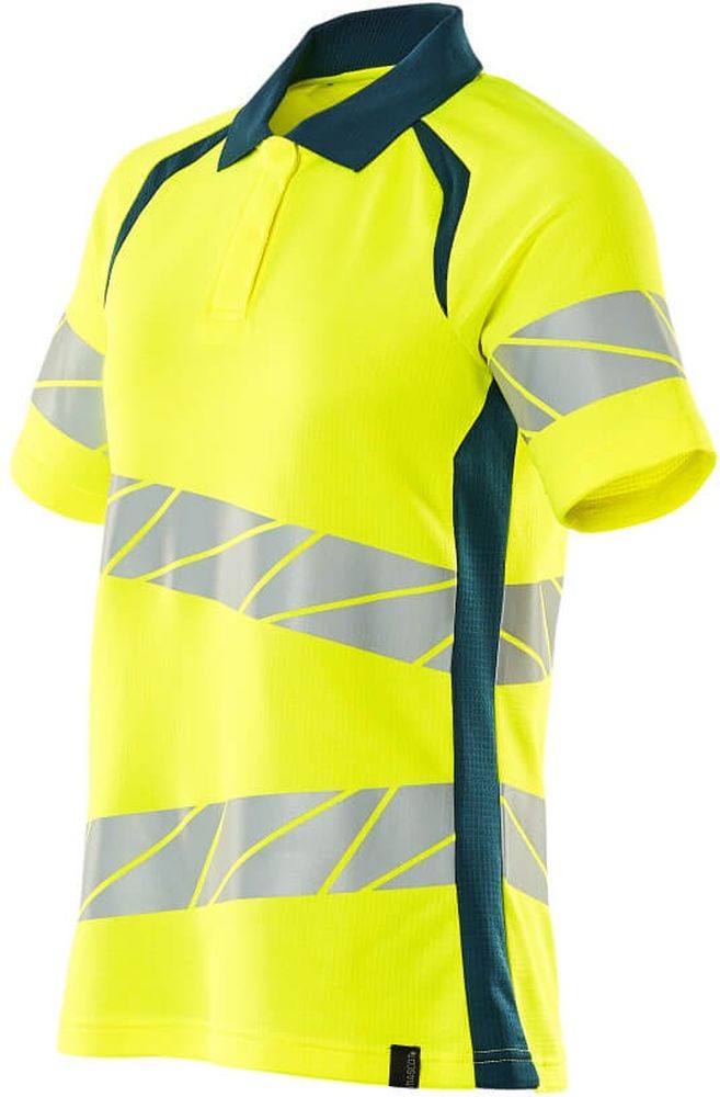 MascotDamenPolo-ShirtAccelerateSafe19093-771Hi-visGelbDunkelpetroleum-XXL